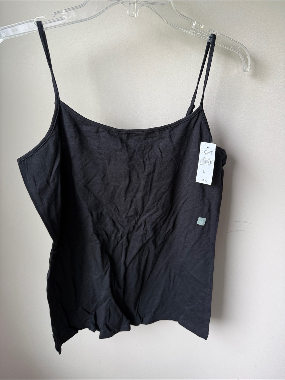 LOFT Black Spaghetti-Strap Camisole